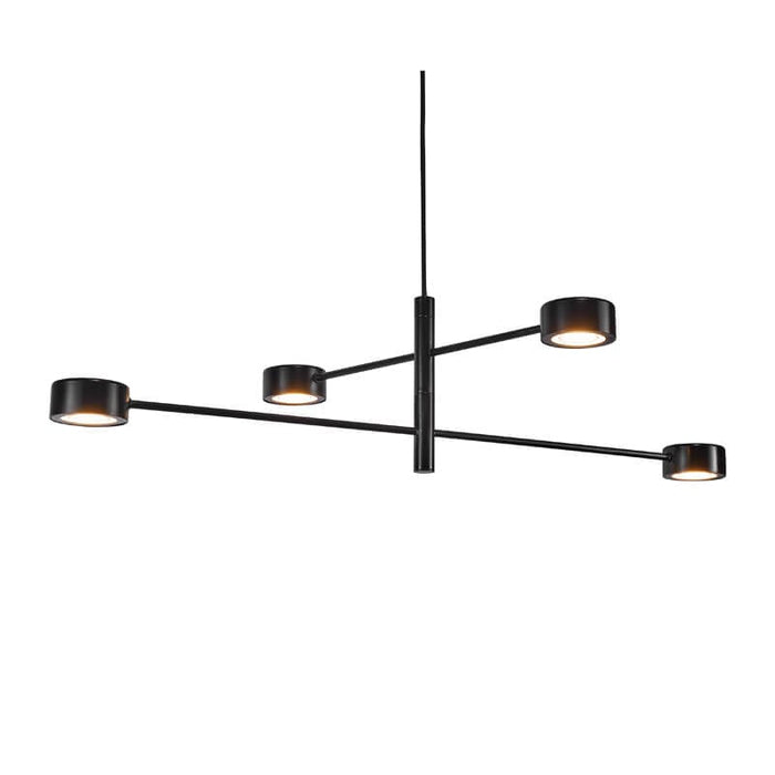 CLYDE 4 Light Black Pendant Light with Rotatable Arms and Built-in Moodmaker Function