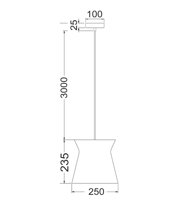 DIABLO: Interior Cone Flat Top Pendant Lights (avail in Black & White)