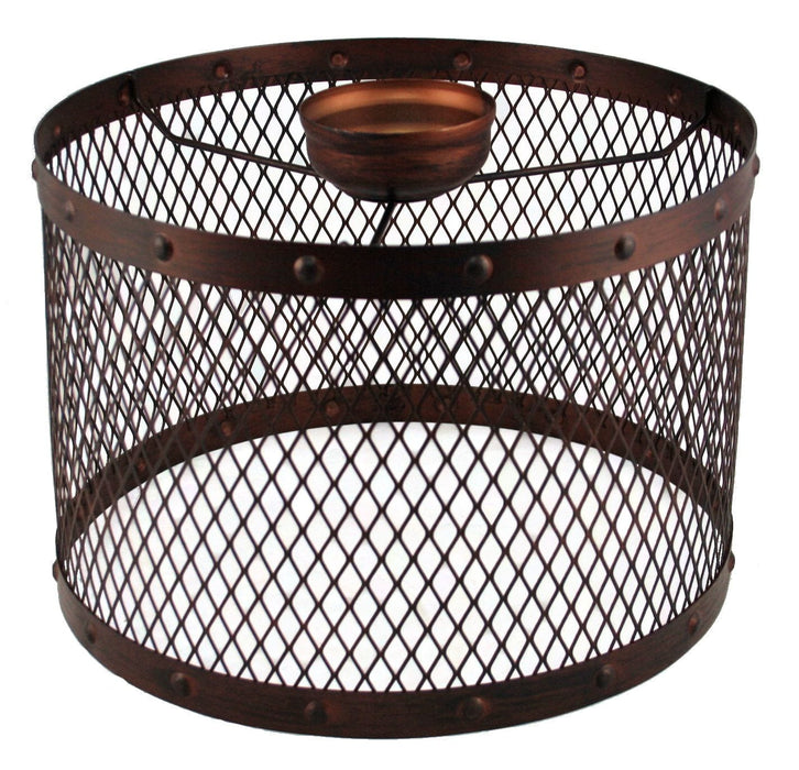 DIY - Large Round Rustic Bronze 1 Light DIY Ceiling Fixture