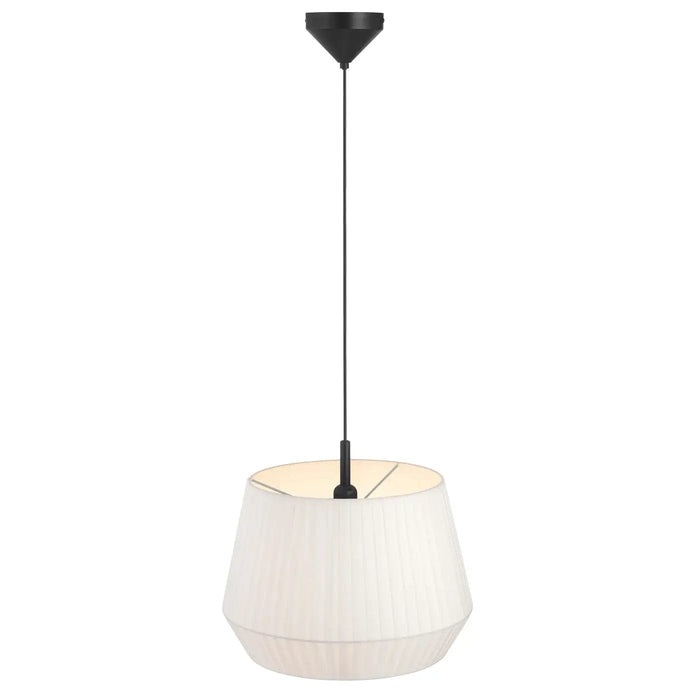 DICTE 1 Light Fabric Shade Pendant (avail in White & Beige)