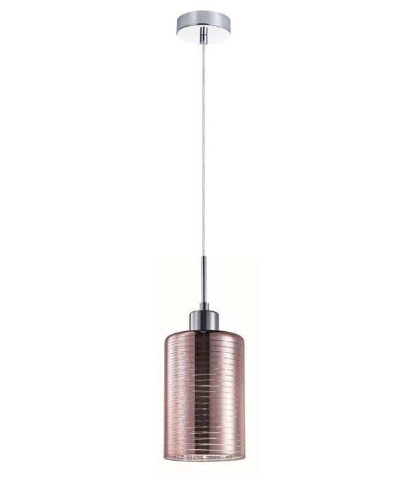 ESPEJO: Interior Oblong Glass Pendant Rose Gold