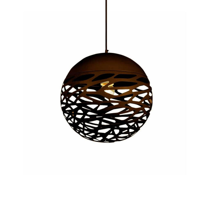 FARINA - Small Bronze Ball 1 Light Pendant With Bronze Suspension - 300mm-telbix FARINA P