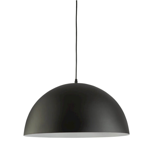 Fiorentino BORAL - Large Black Dome Pendant With Inner White Shade