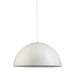 Fiorentino BORAL - Large White Aluminium 1 Light Dome Pendant