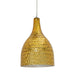 Fiorentino CHEVRON - Elegant 1 Light Gold Glass Drop Pendant - 250mm Diameter