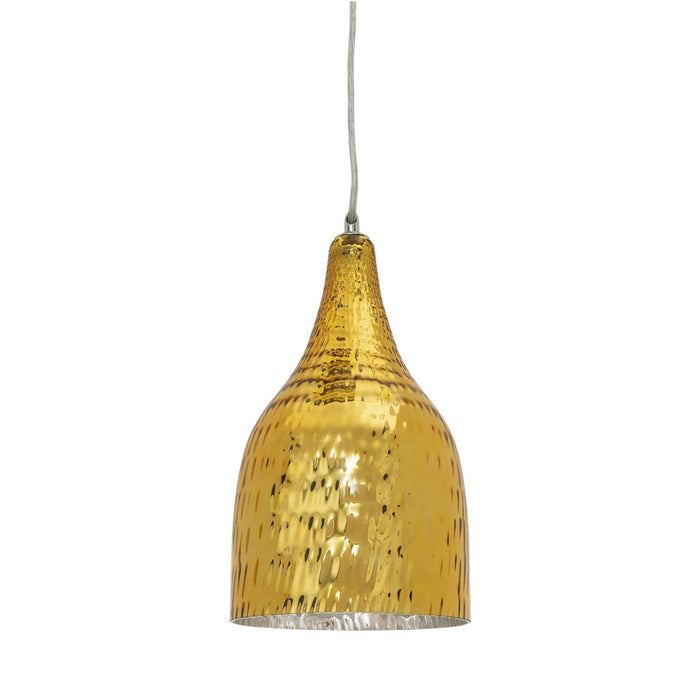 Fiorentino CHEVY - Stylish Gold Glass 1 Light Drop Pendant - 185mm Diameter