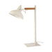 Fiorentino COIN - Plain White 1 Light Table Lamp With Adjustable Head