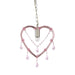 Fiorentino CUORE - Sleek Pink 1 Light Heart Shaped Pendant On Chain Suspension