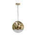 Fiorentino DALIDA Two Tone Gold and Clear Glass Ball 1 Light Pendant