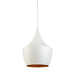Fiorentino DUE - Modern White Shade 1 Light Pendant With Gold Inner Shade