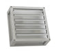 Fiorentino GRETA - Modern Silver Square 2 Light Exterior Wall Light Featuring Adjustable Louvres & Frosted Glass - IP54