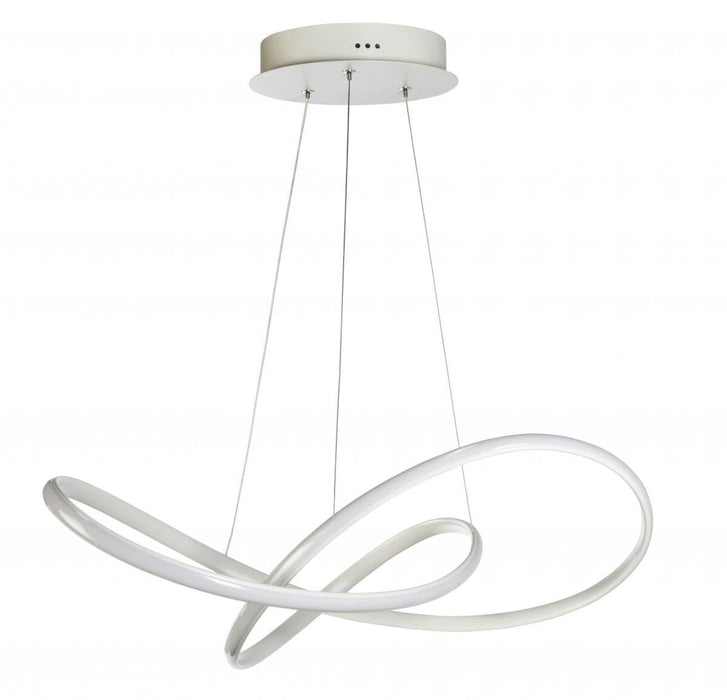 Fiorentino HUNTER White 55W Figure 8 Style LED Pendant with 4000K Cool White Built-In LEDs