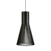 Fiorentino LUCCA - Small Modern Black 1 Light Timber Pendant - 250mm