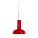 Fiorentino MAMBO - Modern 1 Light Red Glass Pendant With Chrome Suspension