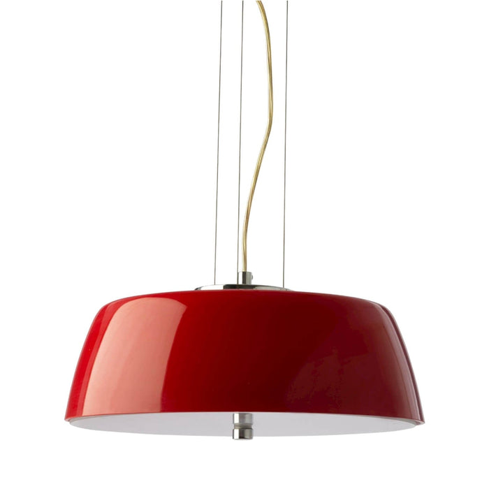Fiorentino MAROCCO - Modern Round Red Glass 3 Light Pendant