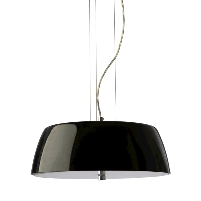 Fiorentino MAROCCO - Modern Round Black Glass 3 Light Pendant