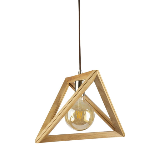 Fiorentino MURILLO - Small Ultra Modern Timber Veneer 1 Light Pendant Featuring 2M Cable Suspension - 370mm