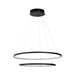 Fiorentino MYFAIR 600mm + 800mm Black 70W LED Ring Pendant with 3000K Warm White Built-In LEDs