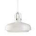 Fiorentino PALACIO - Large Modern 3 Light White Metal Pendant With Chrome Highlights