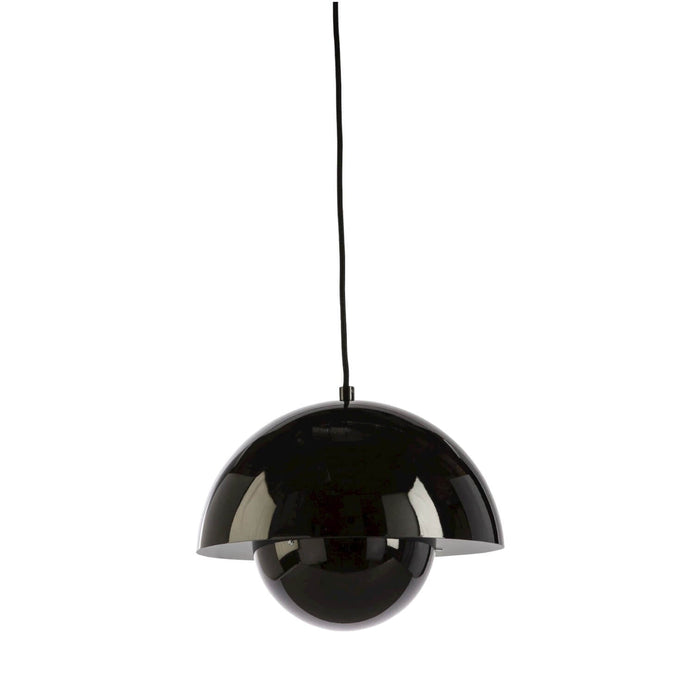 Fiorentino PAOLA - Modern 1 Light Black Domed Steel Pendant