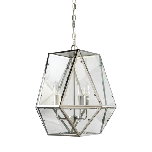 Fiorentino PAULINE - Traditional Chrome Frame 3 Light Pendant With Clear Glass