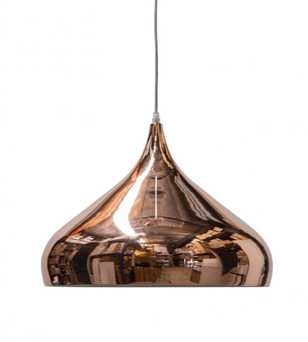 Fiorentino PICADILLY - Stunning Modern Copper Dome 1 Light Pendant On Clear Suspended Cable