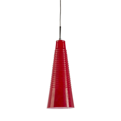 Fiorentino RANGIO - Modern Plain Red Glass 1 Light Pendant