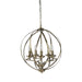 Fiorentino REHZO - Stunning Round Bronze 5 Light Ringed Pendant