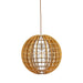Fiorentino RIBON - Small Modern Round Timber Veneer 400mm 1 Light Pendant