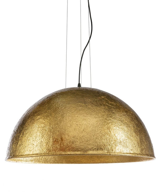 Fiorentino SAONA - Large Rugged Gold Dome 3 Light Pendant Featuring Gold Inner Shade & Adjustable Lamp Holders