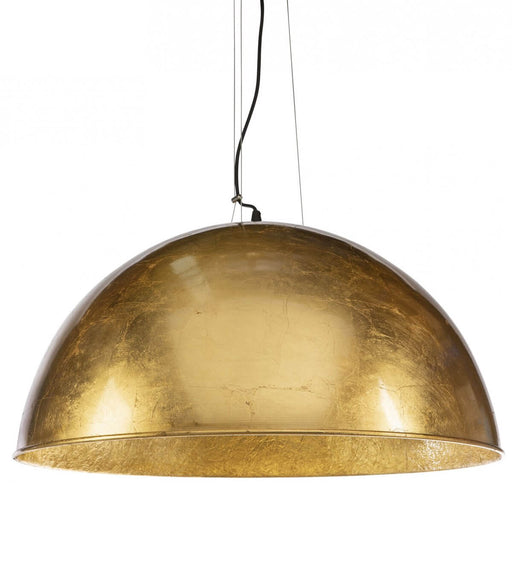 Fiorentino SAONA - Large Smooth Gold Dome 3 Light Pendant Featuring Gold Inner Shade & Adjustable Lamp Holders