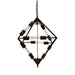 Fiorentino SOLEY - Large Modern Brown Diamond Shaped 6 Light Pendant - Globes Included