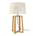 Fiorentino SWEDEN - Modern 1 Light Wood Table Lamp With Beige Shade