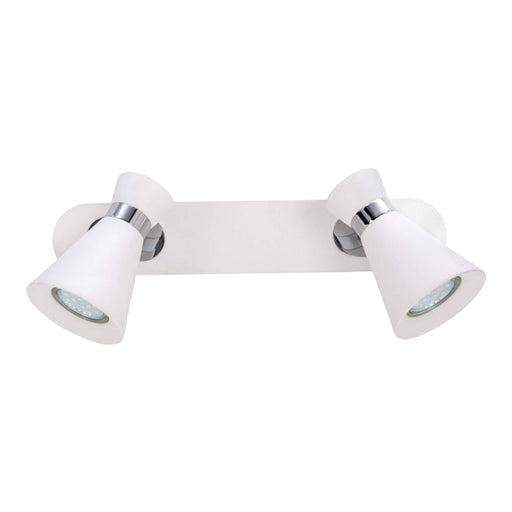 Fiorentino TIFFANY - Modern White & Chrome 2 Light Adjustable Cool White 4.5W LED Spot Light