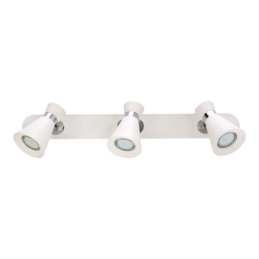 Fiorentino TIFFANY - Modern White & Chrome 3 Light Adjustable Cool White 4.5W LED Spot Light