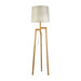 Fiorentino TRIPOD - Modern Wood 1 Light Floor Lamp Featuring Beige Shade & Cord