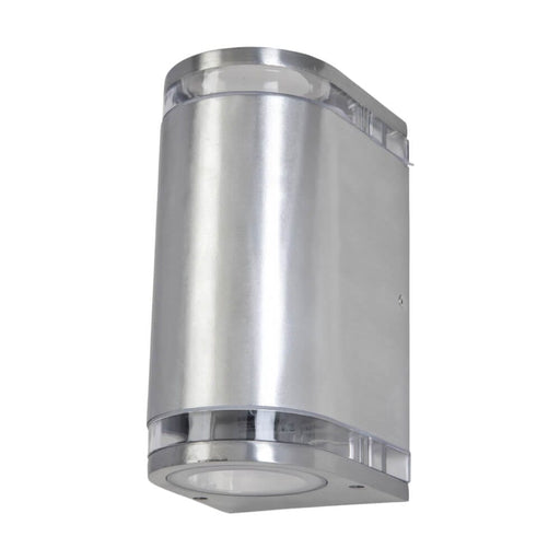 Fiorentino TUNNEL - Modern Cast Polished Aluminium Up/Down Exterior Cool White 5W LED Wall Light - IP44