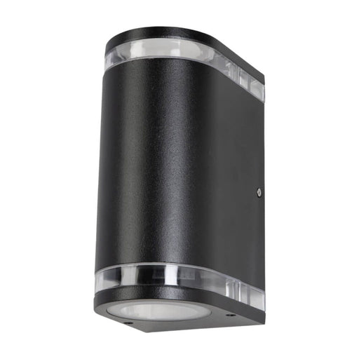 Fiorentino TUNNEL - Modern Black Cast Aluminium Up/Down Exterior Cool White 5W LED Wall Light - IP44