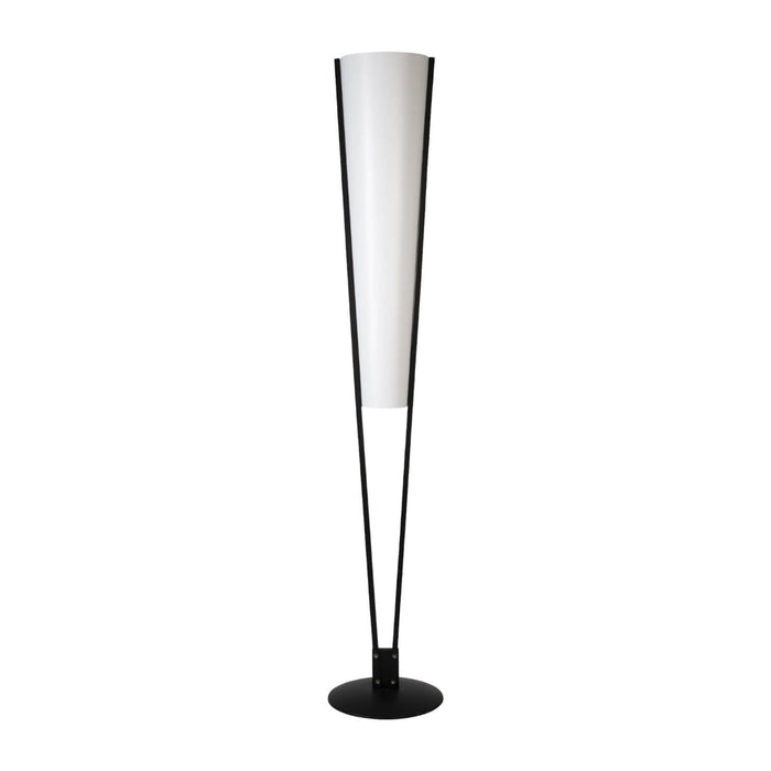 Fiorentino VICENZA - 1 Light Wooden Floor Lamp with White Shade (Avail in Black & Natural)