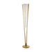 Fiorentino VICENZA - Large 3 Light Timber Floor Lamp With White Shade
