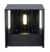 FLIP - Black Square 5W LED Exterior Wall Light - 4000K - IP44-telbix FLIP WB-BK light on