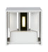 FLIP - White Square 5W LED Exterior Wall Light - 4000K - IP44-talbix FLIP WB-WH  light on on