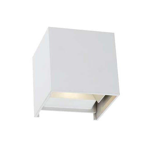 FLIP - White Square 5W LED Exterior Wall Light - 4000K - IP44-talbix FLIP WB-WH