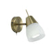 GIBSON - Antique Brass 1 Light Wall Light, Alabaster Glass & Built In Switch-telbix GIBSON WB-AB