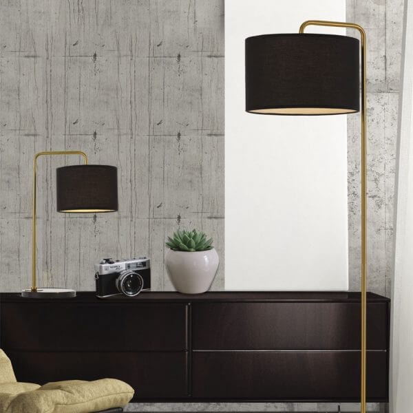 INGRID - Stunning Black & Gold 1 Light Table Lamp