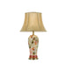 Telbix LANTAU - Traditional Floral Base Table Lamp With Gold Shade
