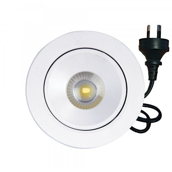 TITAN 30 Deg Beam White 8W Dimmable LED CCT Gimble (Tilt) Downlight - 90mm Cut Out Oriel