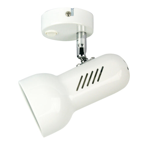 Oriel PROFILE - Traditional White 1 Light R80 Adjustable Spot Light With Built In Switch