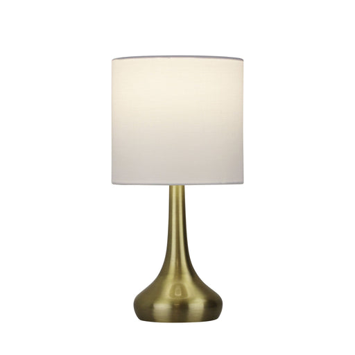 Oriel LOLA - Plain Antique Brass ON/OFF Touch Table Lamp - ON/OFF TOUCH
