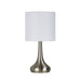 Oriel LOLA - Plain Brushed Chrome Base ON/OFF Touch Table Lamp - ON/OFF TOUCH